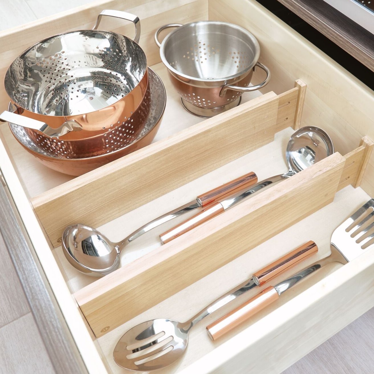 EcoWood Drawer Dividers, Deep (Set of Two)