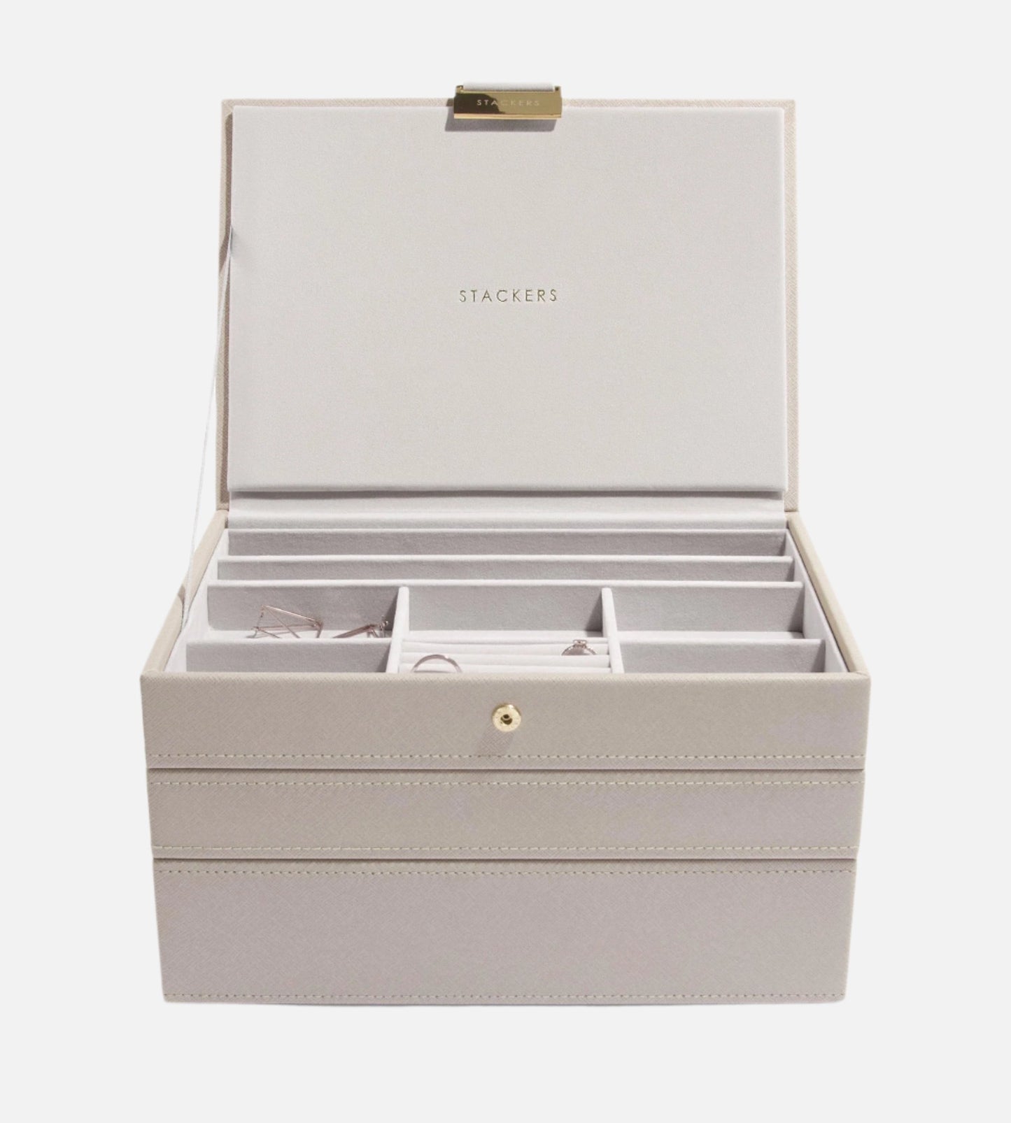Stackable Taupe Jewellery box