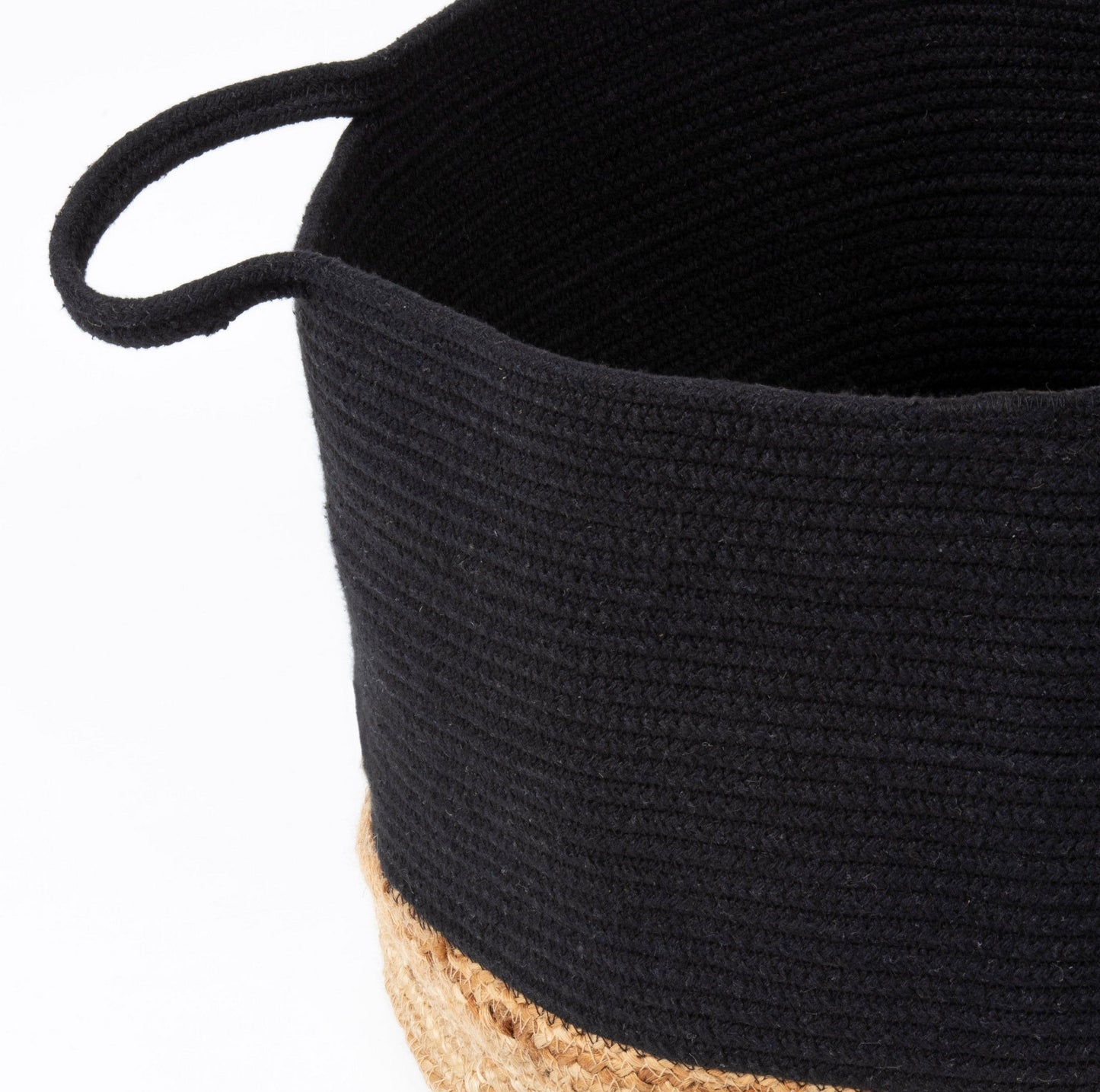 Walton Set Of Two Large Round Baskets - Black