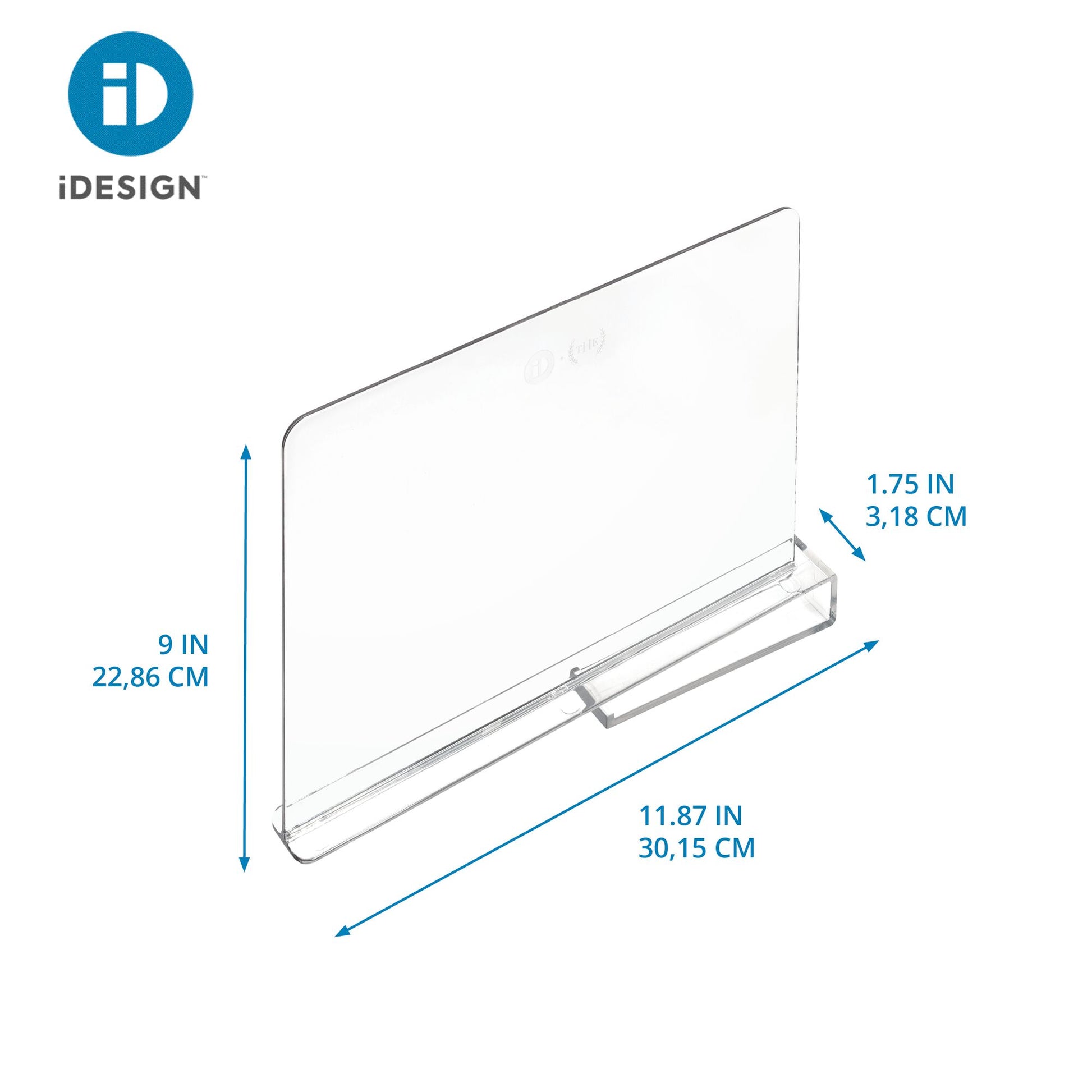Product dimensions labeled with iDesign logo on a white background