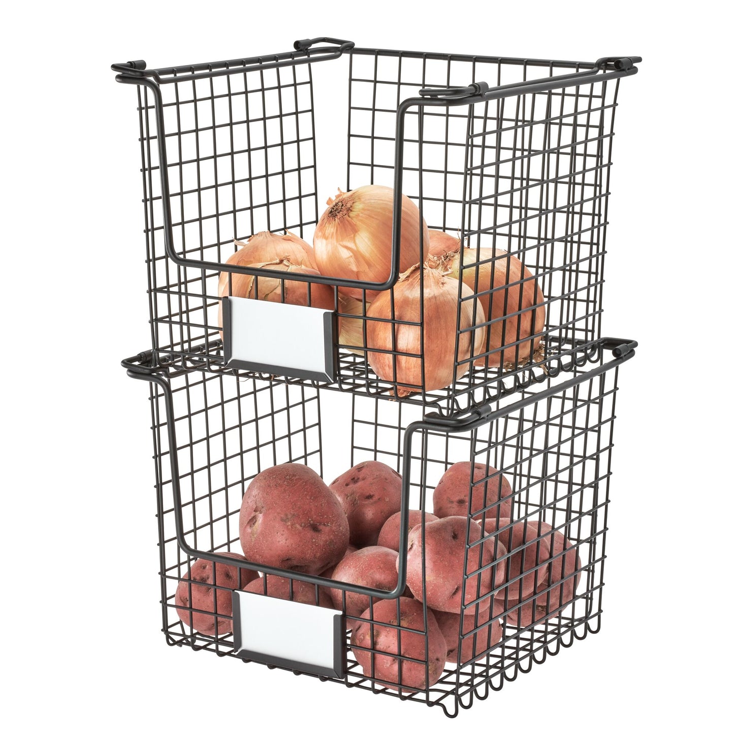 Stackable Black Wire Basket - Medium