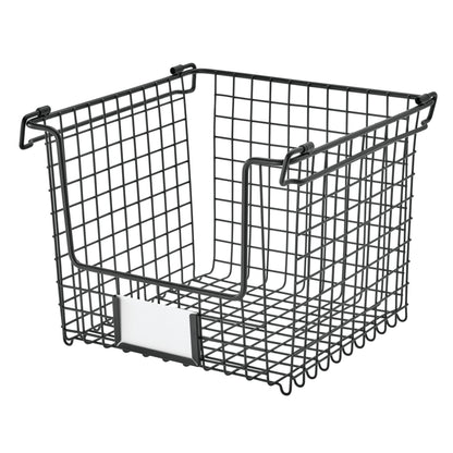 Stackable Black Wire Basket - Medium