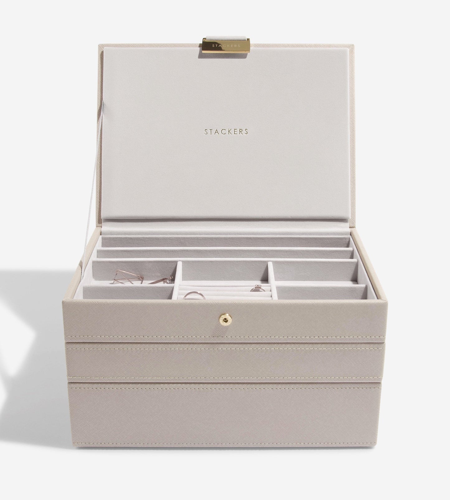 Stackable Taupe Jewellery box