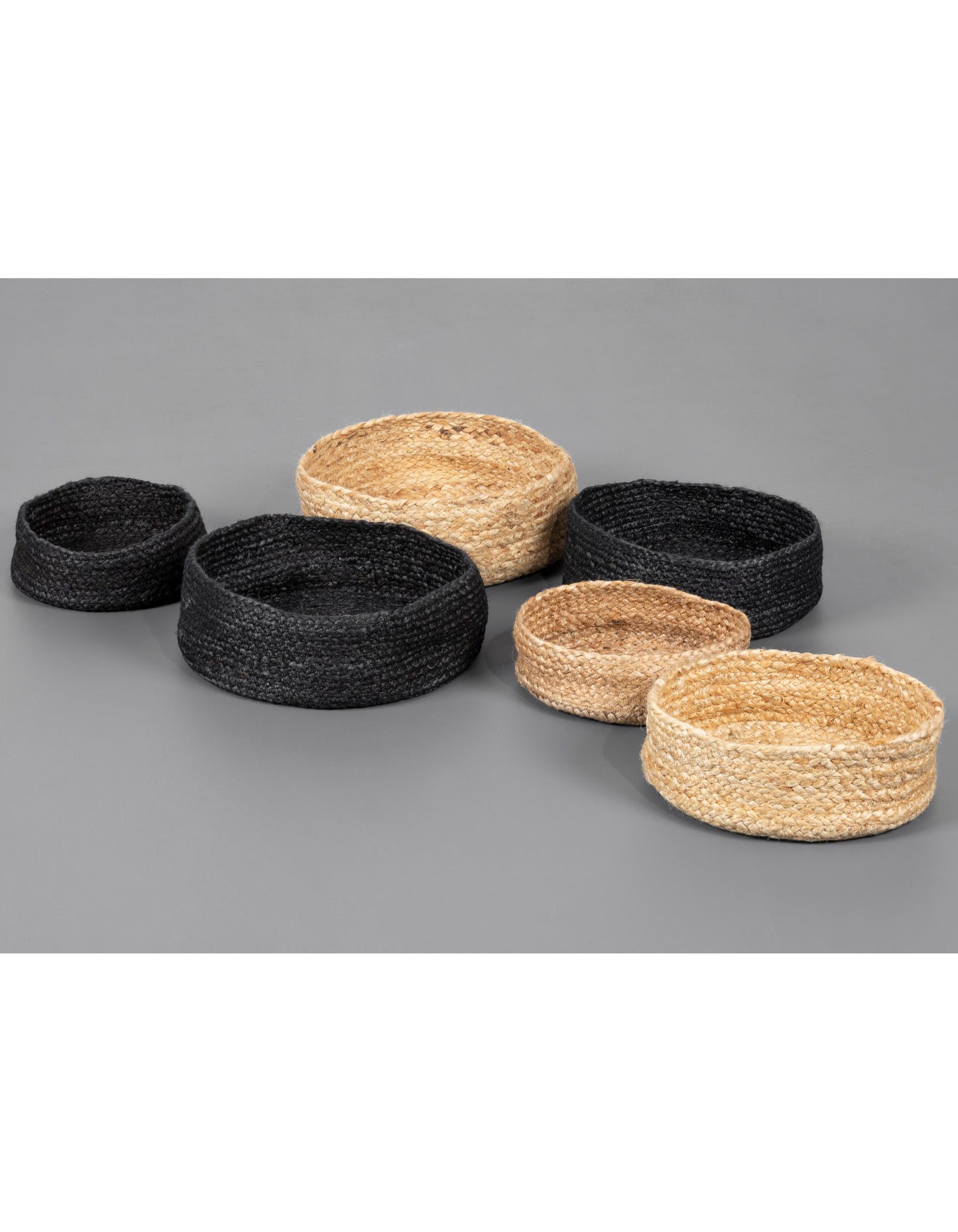 Richmond Set Of Three Round Baskets - Black