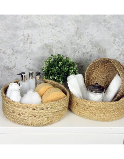 Richmond Set Of Three Round Baskets - Natural