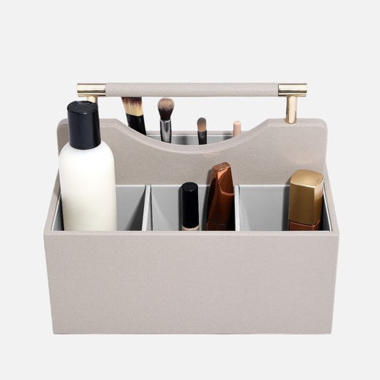 Classic Cosmetic Caddy In Taupe